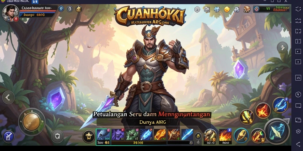 Tampilan gameplay CUANHOKI yang mendebarkan dan penuh aksi.