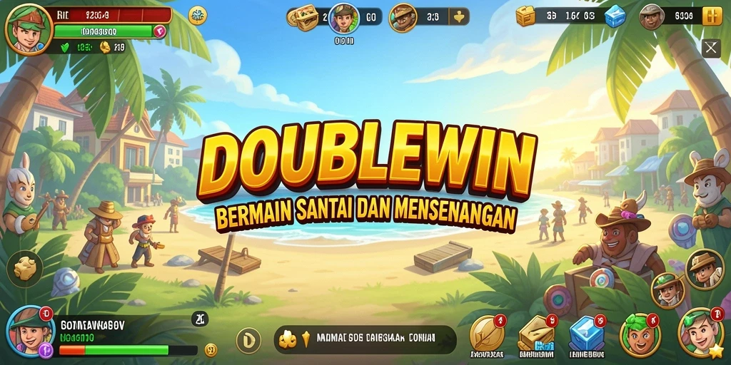 Screenshot gameplay DOUBLEWIN yang seru dan penuh warna.
