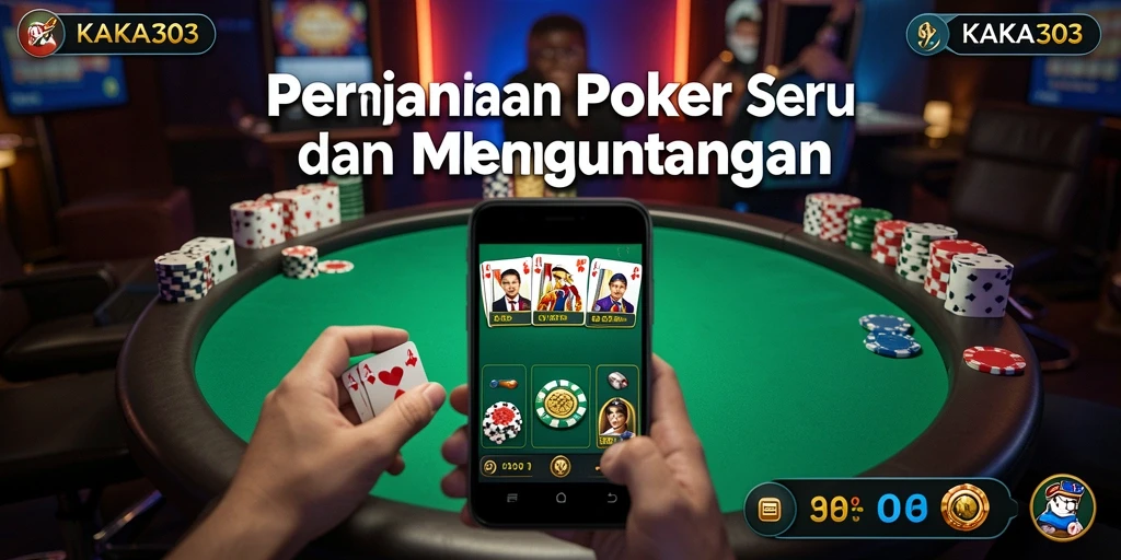 Tampilan menarik dari gameplay KAKA303 saat bermain poker.