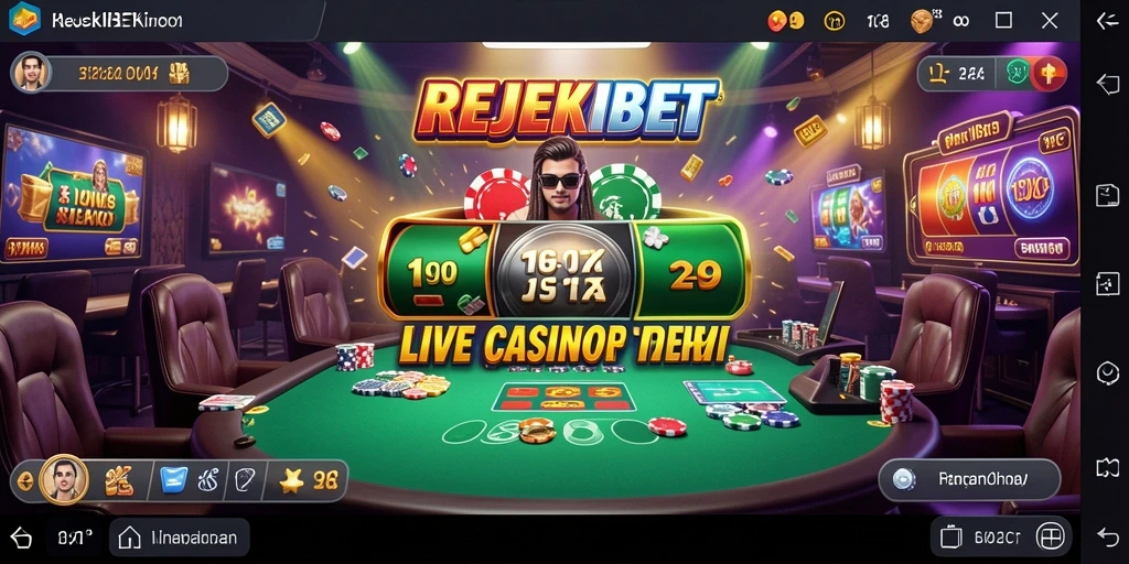 Tampilan gameplay seru di REJEKIBET dengan dealer langsung dan interaksi nyata.