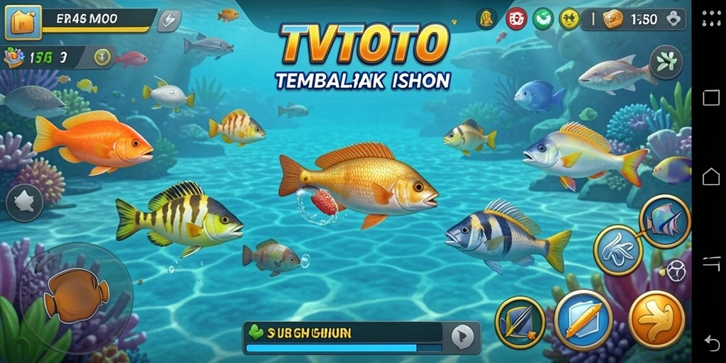 Tampilan gameplay Tembak Ikan yang menarik dan interaktif.